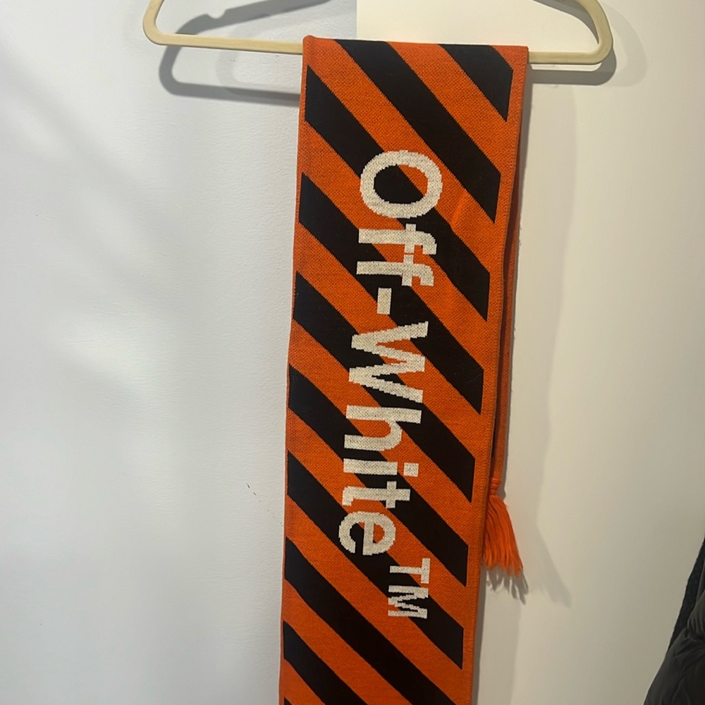 Off White orange and black scarf - perfect condition